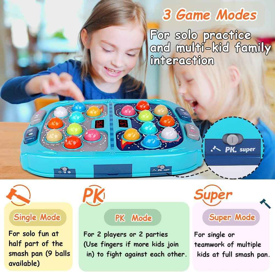 whack game mole for toddlers with sound and light, interactive educational toy for 3-12 year old boys and girls