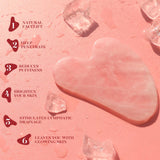 BAIMEI IcyMe rose quartz jade roller and gua sha for radiant skin, redness reducing self-care tools for men and women