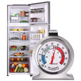 2-pack classic refrigerator thermometer with 30-30°C/20-80°F temperature range, stainless steel, and mechanical design