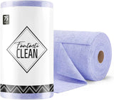 Fantasticlean Microfiber Cleaning Cloth Roll -75 Pack, Tear Away Microfiber Towels, 12" x 12", Reusable, Washable, Scratch Free, Ultra Absorbent Dishcloth for All-Around Cleaning Supplies (Pink)