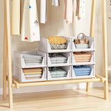 Multifunctional Stackable Closet Storage Baskets, 5 Pack, Waterproof, Foldable & Space-Saving
