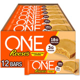 one protein bars reese's peanut butter lovers gluten free 18g protein 3g sugar 12 count
