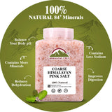Himalayan Chef Pink Himalayan Salt Coarse Grain, 5 lbs, Pure, Natural, Kosher, Mineral-Rich, Refill for Grinders, Cooking, Seasoning
