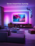 Govee TV Backlight 3 Lite with Fish-Eye Correction Function Sync to 55-65 Inch TVs, 11.8ft RGBICW Wi-Fi LED Strip Lights with Camera, 4 Colors in 1 Lamp Bead, Voice and APP Control, Adapter