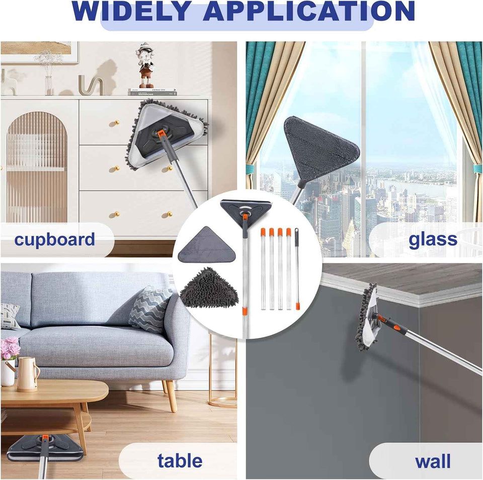 79 Inches Long Handle Wall Cleaner Mop by Wall Washer Cleaner Tool for Walls Ceiling Fans Dust Baseboard Floors Clean