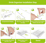 Drink Organizer for Fridge,Self Pushing Fridge Drink Organizer,Automatic Drink Dispenser for Fridge-Holds up to 25 Cans