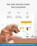 Furbo 360° Dog Camera with Subscription Required - Home Security & Dog Safety Alerts, 2-Way Speaker, Rotating Pet Treat Toss