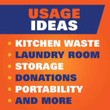 Hefty Ultra Strong 13 Gallon Trash Bags, Tall Kitchen Trash Bags 13 Gallon Size, White, Fabuloso Citrus & Fruits Scent, 80 Bags