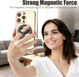 Magnetic Phone Ring for MagSafe Grip Super Magnet Compatible with iPhone 17 Pro Max Plus and More, Grey