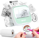 iDPRT Portable Sticker Maker Machine with 1 Roll Sticker Paper, Mini Printer Efficiently and Quickly, Thermal Printer for Study Notes, Pictures, DIY, Label, Free App with Multiple Templates, Grey