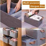 Large Capacity Foldable Closet Organizer Storage Bins 3-Piece Clothing and Toy Organizer System