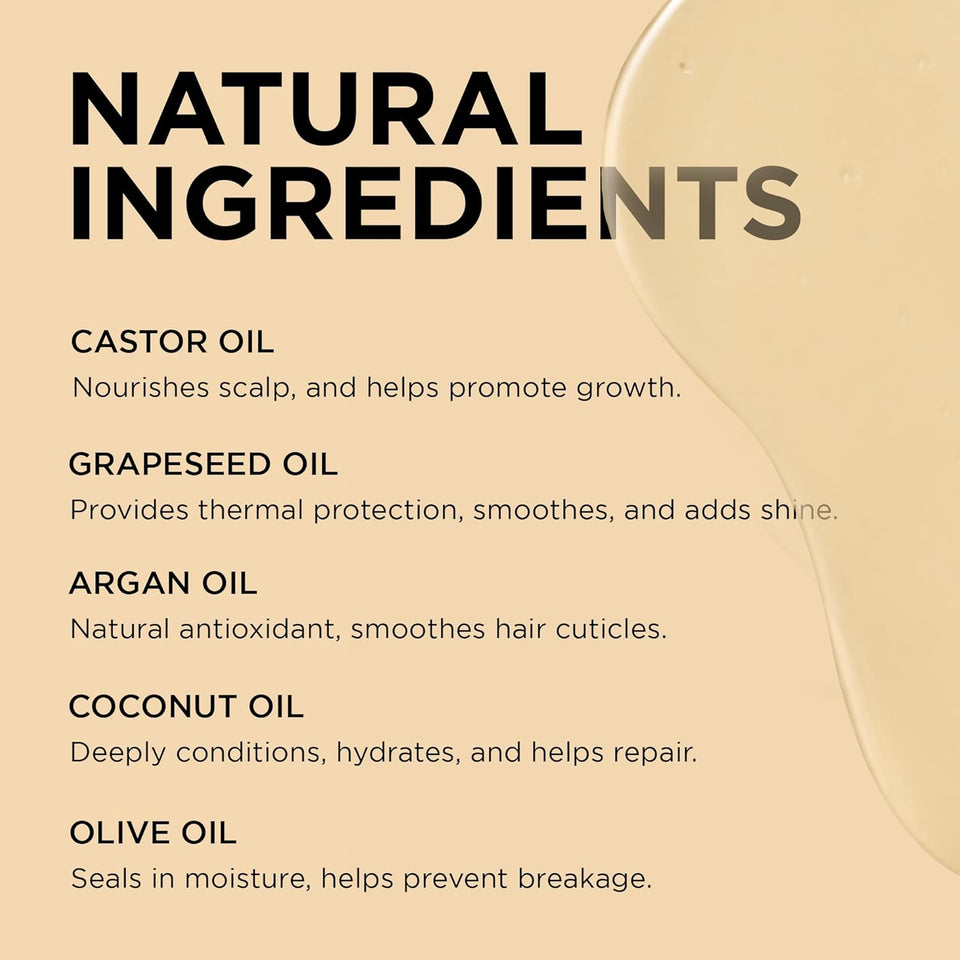 African Pride Moisture Miracle 5 Essential Hair Oils with Vitamin E | Moisture, Shine, Protection, and Growth | Argan, Castor, Grapeseed, Coconut, and Olive Oil | 8 oz