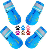 Qumy dog shoes, large dog boots, medium dog paw protectors for winter, snow, hot pavement, rainy weather, outdoor walking, indoor hardfloors