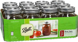 Ball Wide Mouth Glass Mason Jars with Lids and Bands, Used for Canning, Pickling, Juice, Jam, Jelly, Quart Size 32 Ounce (Pack of 2)