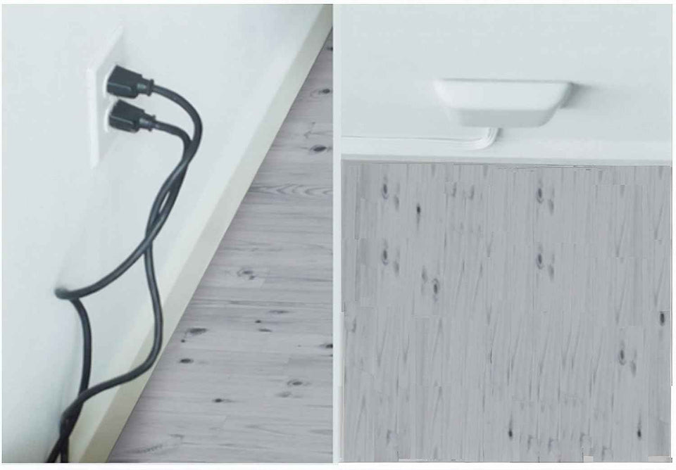 Sleek Socket original flat ultra-thin outlet concealer with extension cord kit, 3ft, multi-outlet power strip for home improvement