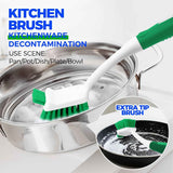 Holikme 3-piece cleaning brush set for bathroom, kitchen, and floors with ergonomic design and high-quality materials