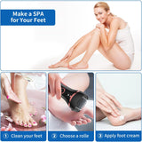 Electric Foot Callus Remover, Rechargeable Portable Electronic Foot File Pedicure Kits, Waterproof Foot Scrubber File, Professional Pedicure Tools, Foot Care for Dead Skin Ideal Gift, 3 Rollers