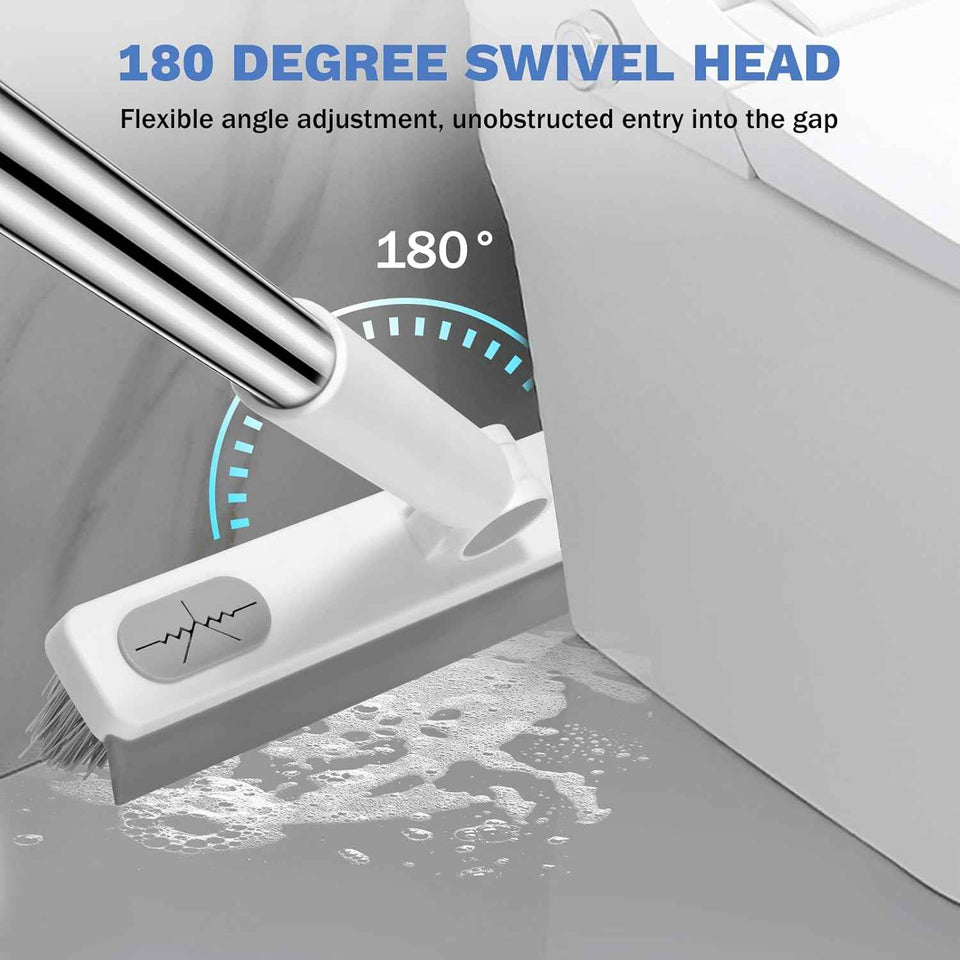 setsail grout cleaner brush long handle v-shaped floor scrub for bathroom tile kitchen garage