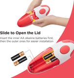 Kitchen Mama Automatic Electric Can Opener with Smooth Edge, Hands-Free, Battery Operated, Red