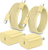 iPhone 17 16 15 Charger Fast Charging,2Pack 20W Apple iPad USB C Wall Chrager Block with 6FT USB C to C Cable for iPhone 17/Pro/Pro Max/17 Air/ 16/16 Pro/16 Pro Max/15/Plus/Pro/Pro Max (White)