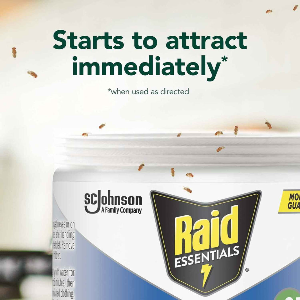 Raid Essentials Fruit Fly Trap for Indoors, 5.4 oz, Child and Pet Safe