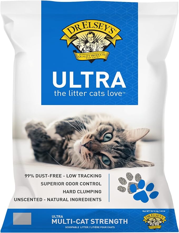 Dr. Elsey's Ultra UnScented Clumping Clay Cat Litter 40 lb. Bag