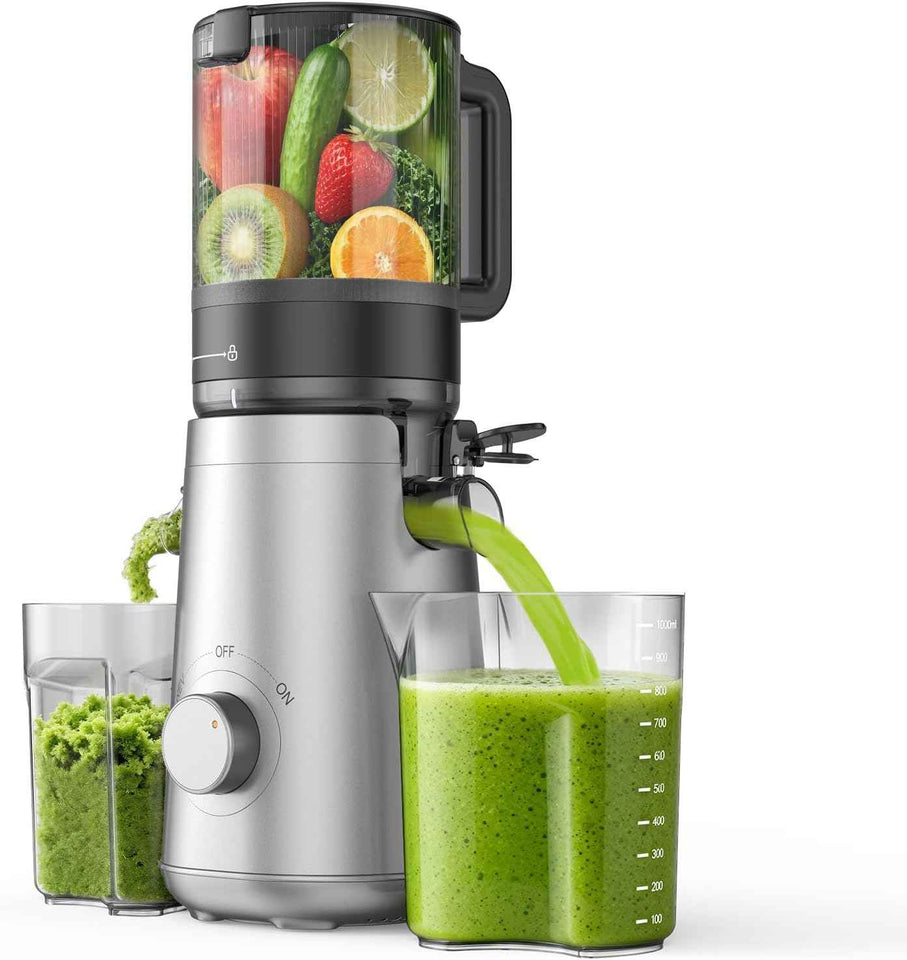 5.3" Wide Feed Chute Cold Press Juicer for Whole Vegetables & Fruits, High Juice Yield, BPA Free
