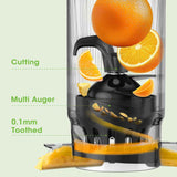5.3" Wide Feed Chute Cold Press Juicer for Whole Vegetables & Fruits, High Juice Yield, BPA Free