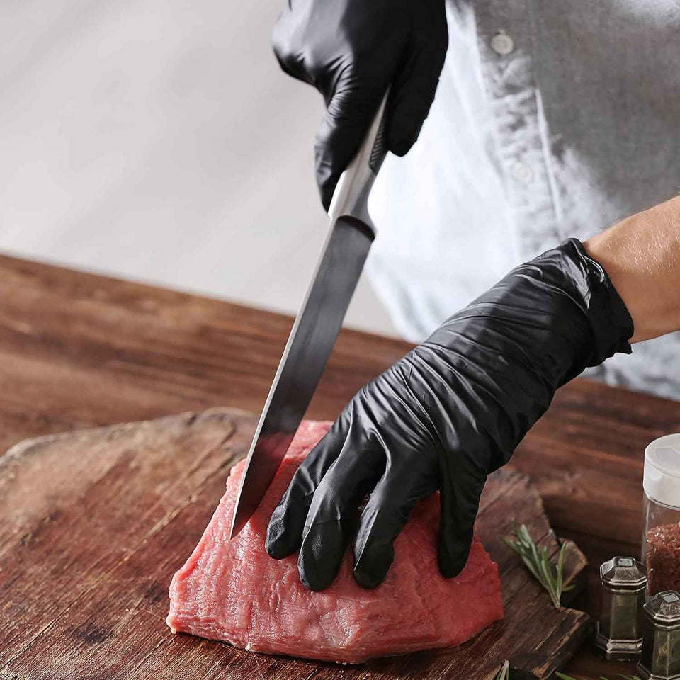 Schneider Latex-Free Vinyl Exam Gloves, 4 Mil Thick, for Medical, Cooking, Cleaning, and Food Prep