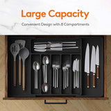 Lifewit Large Silverware Drawer Organizer - Expandable Utensil Tray for Kitchen, Adjustable Storage