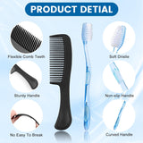 hqsl 10-set personal hygiene kit, disposable toothbrushes with toothpaste floss comb soap and cover for travel, homeless, women, men