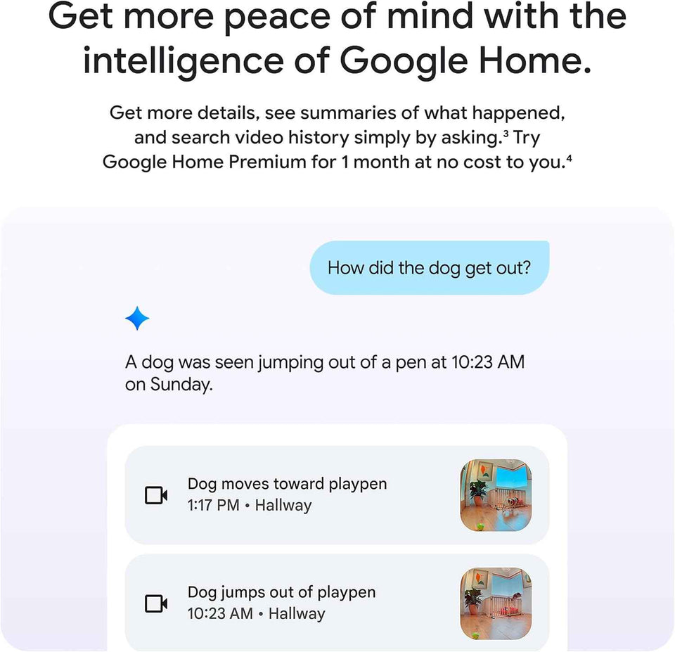 google nest cam indoor wired 3rd gen 2k video night vision 2 way audio works with google home device 2025 model hazel