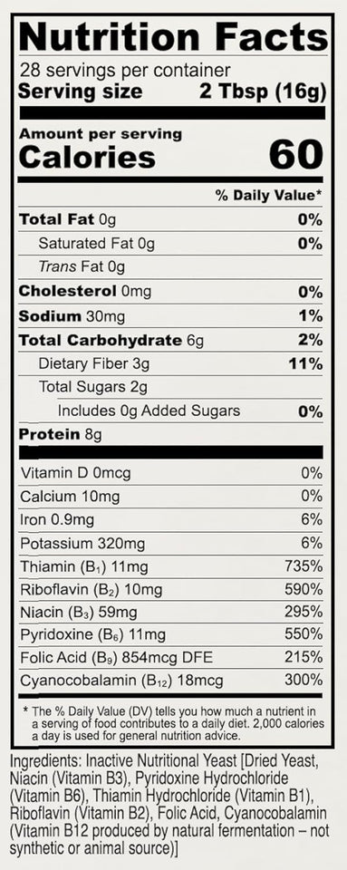anthony's premium nutritional yeast flakes 1 lb fortified gluten free non gmo vegan nutrition
