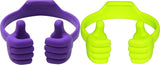 Honsky green/purple thumbs-up phone stand for tablets, e-readers and smart phones - 2 count
