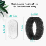 cat water fountain filters for stainless steel 67oz 2l adjustable water flow pet fountain 8 pack pet replacement filters with 8 sponges