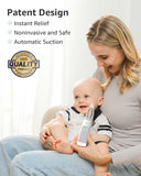 GROWNSY Nasal Aspirator for Baby, Electric Baby Nose Sucker with Larger Suction Chamber and More Powerful Suction, Automatic Nose Cleaner with Music and Light Soothing Function