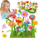 IQKidz flower toys building set for 3-6 years old toddlers and preschoolers, 153pcs STEM play set with insect pegs