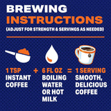 maxwell house original roast instant coffee, 8 oz, smooth, rich, full-bodied, no brewer required
