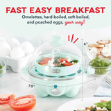 Rapid Egg Cooker: 6 Egg Capacity Electric Egg Cooker for Hard Boiled Eggs, Poached Eggs, Scrambled Eggs, Omelets