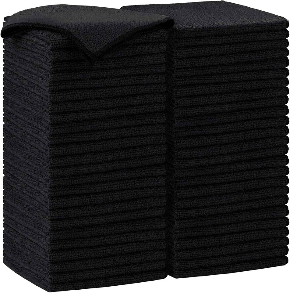 AIDEA Microfiber Cleaning Cloth-50PK, Soft Microfiber Towels for Cars, Absorbent Cleaning Rags, Lint-Free Streak-Free Wash Cloths for House, Kitchen, Window(12in.x12in)