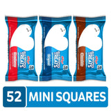 Kellogg's Rice Krispies Treats Mini Crispy Marshmallow Squares, Variety Pack, 20.1oz Box, 52 Bars, Chocolate, Original, Strawberry Flavors