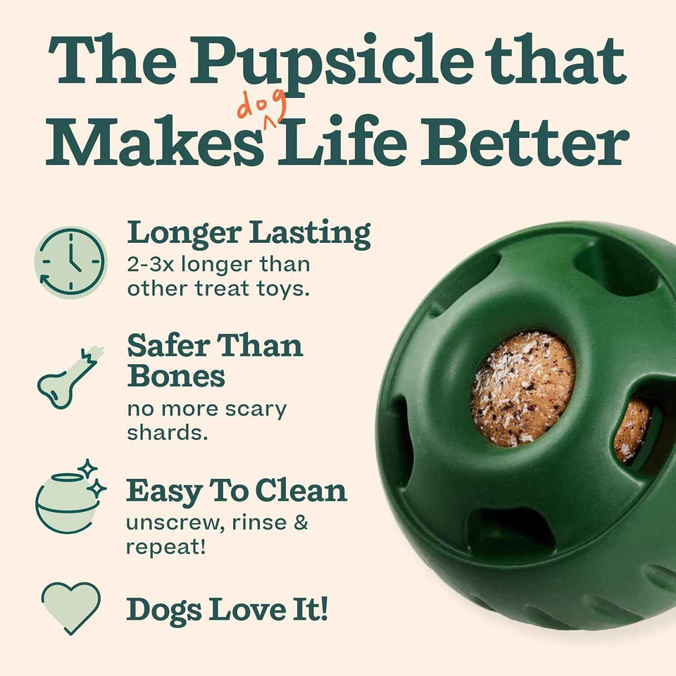 WOOF Starter Pack - Interactive Dog Toys for Small Pups 10-25 lbs - Chicken-Flavored Healthy Treats - Silicone Dog Treat Molds