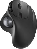 Nulea M501 wireless trackball mouse, rechargeable ergonomic, easy thumb control, precise tracking, 3 device connection, PC, laptop, Mac, Windows compatible
