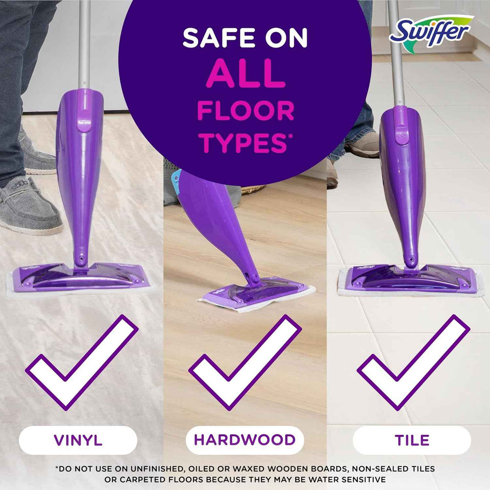 Swiffer WetJet Multi-Purpose and Hardwood Liquid Floor Cleaner Solution Refill with Gain Scent - 42.2 fl oz each, (Pack of 2)