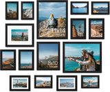 Vittanly 10 Pack Picture Frames Collage Wall Decor, Gallery Wall Frame Set for Wall or Tabletop Display, Engineered Wood and Shatter-resistant Plexiglass, Multi Sizes with 8x10, 5x7, 4x6 Frames, Black