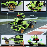 IQKidz STEM Building Blocks Kit for Kids - 2 in 1 Remote Control Race Car and Robot Toy, Great Gift for Boys, Teens Age 6 7 8-12+ Year Old Who Love Engineering and RC Sports Car Toys