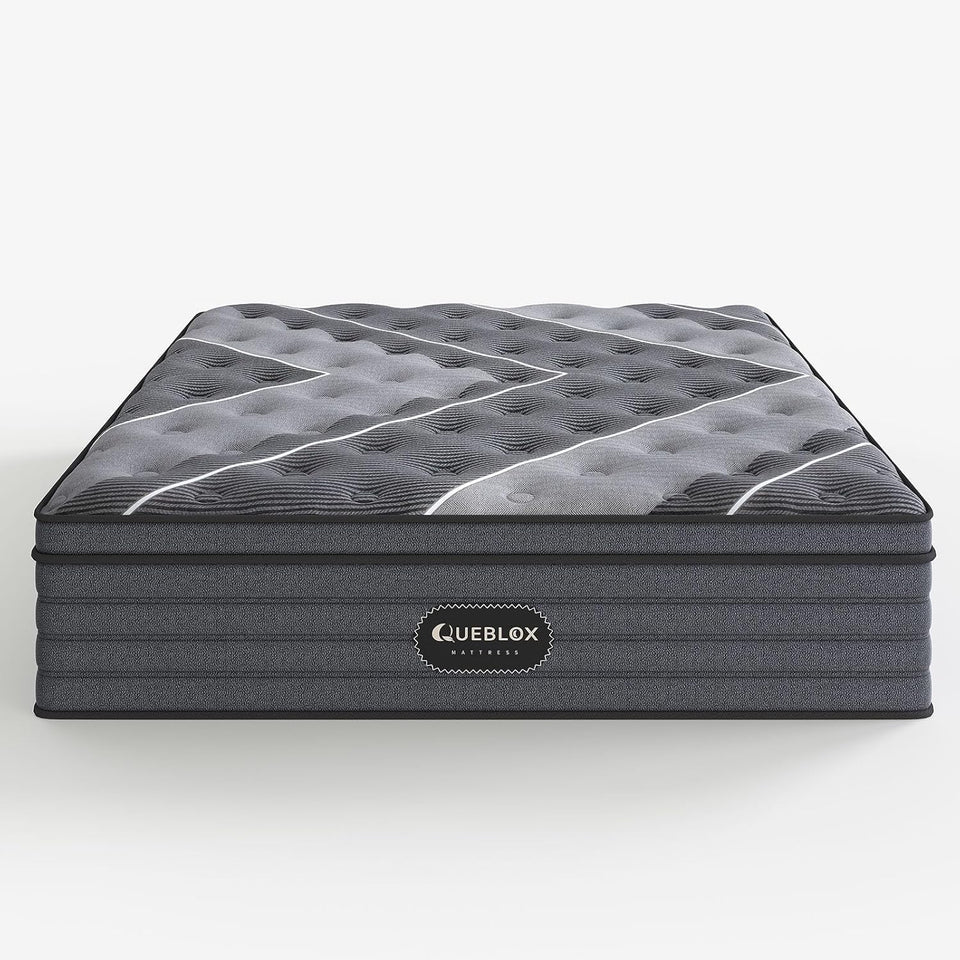 Queen Mattress, 12 Inch Hybrid Mattress in a Box, Medium Firm,Memory Foam and Individual Pocket Springs for Pressure Relief, CertiPUR-US Certified
