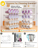 Stanley Cup 40 oz Tumbler Organizer - Stackable Storage Holder for Large Water Bottles, 4-Pack