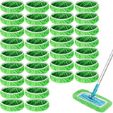 Reusable Dry Sweeping Cloths Microfiber Wet Mop Pads Compatible with Swiffer Sweeper Mop Replacement Sweeping Mopping pad Refills for Hardwood Surface Floor Cleaning (4PCS)
