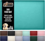 GORILLA GRIP 100% Waterproof Raised Edge BPA Free Silicone Pet Feeding Mat, Dog Cat Food Mats Contain Spills Protects Floors, Placemats for Cats and Dogs Water Bowl, Pets Accessories 18.5x11.5 Gray